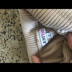 Tan turtle neck poncho